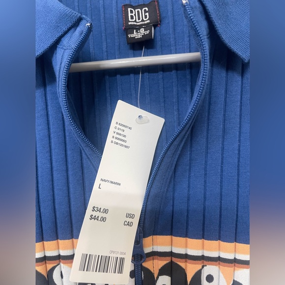 NWT Urban Outfitters Jude Cropped BDG Polo Top Women Size LG - Picture 7 of 9